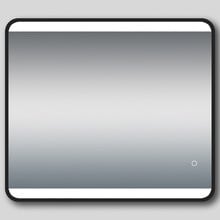 Black Curved Rectangular Aluminium LED Mirror